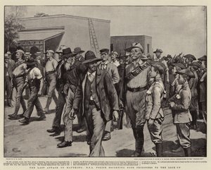 The Last Attack on Mafeking, BSA Police Escorting Boer Prisoners to the Lock-up